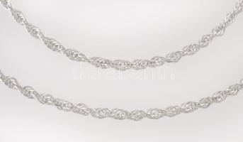 Ezüst(Ag) walles nyaklánc, jelzett, h: 44 cm, nettó: 3,9 g