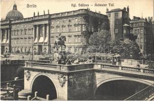 1912 Berlin, Kgl. Schloss, Aeltester Teil / castle, bridge, tram (EK)