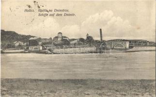 Halych, Halicz, Halics; Statki na Dniestrze / Schiffe auf dem Dniestr / ship on Dniester river