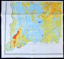 1961 Az alföld talajvíztérképe, a talajvíztükör átlagos mélysége a felszín alatt, Szerk.: Dr. Rónai ...