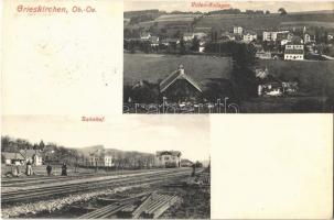 1912 Grieskirchen, Villen Anlagen, bahnhof / villas, railway station