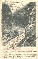 1903 Petrozsény, Petrosani; Szurduki részlet, híd / Pasul Surduc / Surduc gorge, mountain pass, bridge (EK)