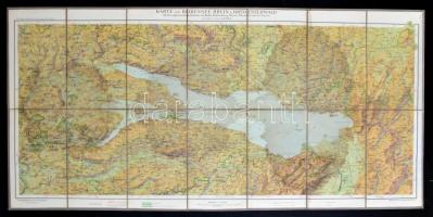 cca 1900 Karte von Bodensee, Rhein&Bergenzerwald, szerk.: F. Becker, Bern, Kümmerly & Frey, 1:25.000, vászonra kasírozva, foltos, 42x88 cm