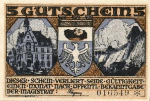 Német Birodalom/Weimari Köztársaság/ Neheim D.N. 1M + 2M + 5M 3klf db, teljes sor T:I