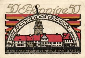 Német Birodalom/Weimari Köztársaság/ Schöppenstedt 1921. 50Pf(10x) összesen 10klf db, teljes sor T:I...