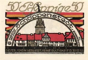 Német Birodalom/Weimari Köztársaság/ Schöppenstedt 1921. 50Pf(10x) összesen 10klf db, teljes sor T:I...