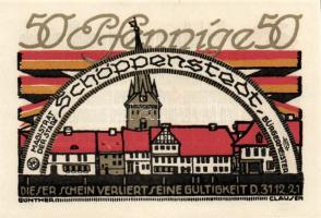 Német Birodalom/Weimari Köztársaság/ Schöppenstedt 1921. 50Pf(10x) összesen 10klf db, teljes sor T:I...