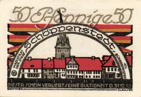 Német Birodalom/Weimari Köztársaság/ Schöppenstedt 1921. 50Pf(10x) összesen 10klf db, teljes sor T:I...