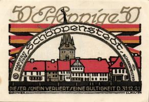 Német Birodalom/Weimari Köztársaság/ Schöppenstedt 1921. 50Pf(10x) összesen 10klf db, teljes sor T:I...