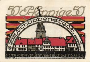 Német Birodalom/Weimari Köztársaság/ Schöppenstedt 1921. 50Pf(10x) összesen 10klf db, teljes sor T:I...