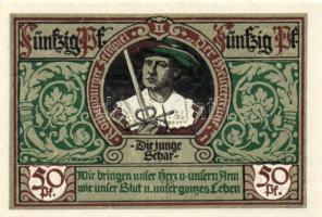 Német Birodalom/Weimari Köztársaság/ Rothenburg 1921. 50Pf(6x) 6klf db, teljes sor T:I