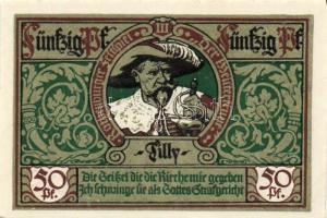 Német Birodalom/Weimari Köztársaság/ Rothenburg 1921. 50Pf(6x) 6klf db, teljes sor T:I