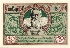 Német Birodalom/Weimari Köztársaság/ Rothenburg 1921. 50Pf(6x) 6klf db, teljes sor T:I