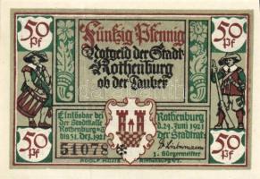 Német Birodalom/Weimari Köztársaság/ Rothenburg 1921. 50Pf(6x) 6klf db, teljes sor T:I