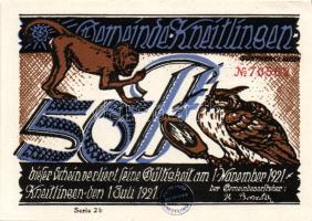 Német Birodalom/Weimari Köztársaság/ Kneitlingen 1921. 50Pf(4x) + 75Pf(4x) + 1M(2x) összesen 10klf db, teljes sor T:I