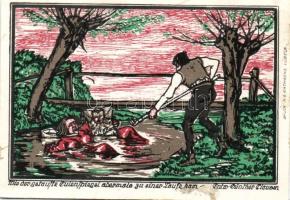 Német Birodalom/Weimari Köztársaság/ Kneitlingen 1921. 50Pf(4x) + 75Pf(4x) + 1M(2x) összesen 10klf d...