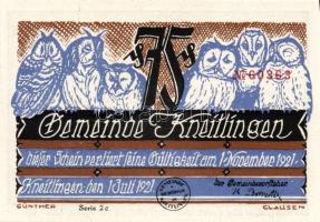 Német Birodalom/Weimari Köztársaság/ Kneitlingen 1921. 50Pf(4x) + 75Pf(4x) + 1M(2x) összesen 10klf d...