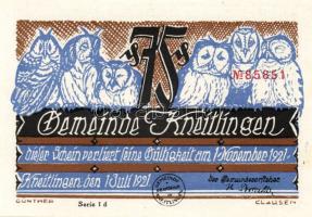 Német Birodalom/Weimari Köztársaság/ Kneitlingen 1921. 50Pf(4x) + 75Pf(4x) + 1M(2x) összesen 10klf d...