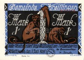 Német Birodalom/Weimari Köztársaság/ Kneitlingen 1921. 50Pf(4x) + 75Pf(4x) + 1M(2x) összesen 10klf d...