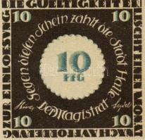 Német Birodalom/Weimari Köztársaság/ Halle 1921. 10Pf(5x) + 20Pf(5x) összesen 10klf db, teljes sor T:I