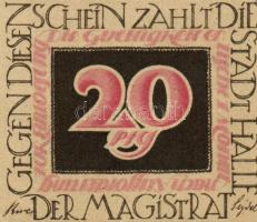 Német Birodalom/Weimari Köztársaság/ Halle 1921. 10Pf(5x) + 20Pf(5x) összesen 10klf db, teljes sor T...