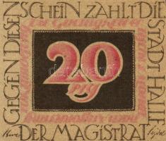 Német Birodalom/Weimari Köztársaság/ Halle 1921. 10Pf(5x) + 20Pf(5x) összesen 10klf db, teljes sor T...