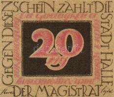 Német Birodalom/Weimari Köztársaság/ Halle 1921. 10Pf(5x) + 20Pf(5x) összesen 10klf db, teljes sor T...