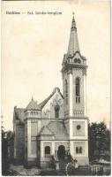 Bethlen, Beclean; Szent István templom. Fogyasztási Szövetkezet kiadása / Catholic church (r)