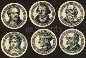 Német Birodalom/Weimari Köztársaság/ Eckartsberga 1921. 50Pf(3x) + 75Pf(3x) összesen 6klf db, teljes...