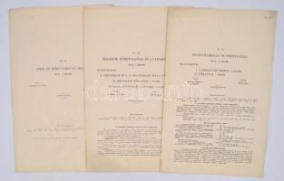 cca 1914 Kogutowicz-Littke Világatlasz 8 térkép lapja:Földközi tenger (13-14), Európa (19-20), Cseh-...