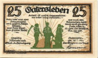 Német Birodalom/Weimari Köztársaság/ Gatersleben 1921. 25Pf + 50Pf(4x) + 75Pf összesen 6klf db, telj...