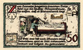 Német Birodalom/Weimari Köztársaság/ Gatersleben 1921. 25Pf + 50Pf(4x) + 75Pf összesen 6klf db, telj...