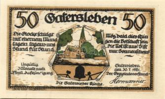 Német Birodalom/Weimari Köztársaság/ Gatersleben 1921. 25Pf + 50Pf(4x) + 75Pf összesen 6klf db, telj...