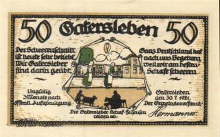 Német Birodalom/Weimari Köztársaság/ Gatersleben 1921. 25Pf + 50Pf(4x) + 75Pf összesen 6klf db, telj...