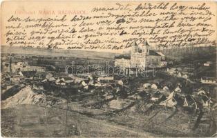 1915 Máriaradna, Radna (Lippa, Lipova); látkép, kegytemplom, búcsújáróhely. Birnfeld Simon kiadása / general view, pilgrimage church (EK)