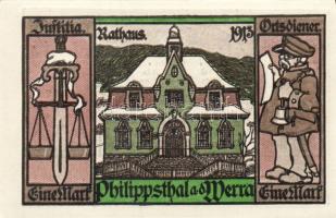 Német Birodalom/Weimari Köztársaság/ Philippsthal 1921. 1M(8x) 8klf db, teljes sor T:I,I-