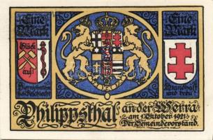 Német Birodalom/Weimari Köztársaság/ Philippsthal 1921. 1M(8x) 8klf db, teljes sor T:I,I-