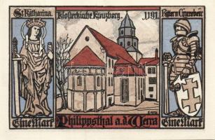 Német Birodalom/Weimari Köztársaság/ Philippsthal 1921. 1M(8x) 8klf db, teljes sor T:I,I-