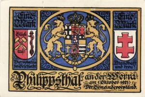Német Birodalom/Weimari Köztársaság/ Philippsthal 1921. 1M(8x) 8klf db, teljes sor T:I,I-