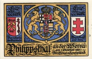 Német Birodalom/Weimari Köztársaság/ Philippsthal 1921. 1M(8x) 8klf db, teljes sor T:I,I-