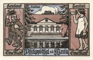 Német Birodalom/Weimari Köztársaság/ Philippsthal 1921. 1M(8x) 8klf db, teljes sor T:I,I-