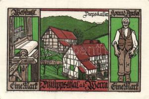 Német Birodalom/Weimari Köztársaság/ Philippsthal 1921. 1M(8x) 8klf db, teljes sor T:I,I-