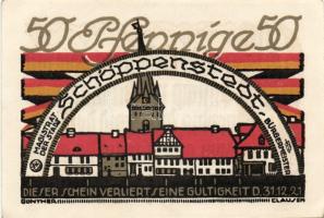 Német Birodalom/Weimari Köztársaság/ Schöppenstedt 1921. 50Pf(10x) összesen 10klf db, teljes sor T:I