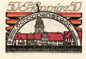 Német Birodalom/Weimari Köztársaság/ Schöppenstedt 1921. 50Pf(10x) összesen 10klf db, teljes sor T:I