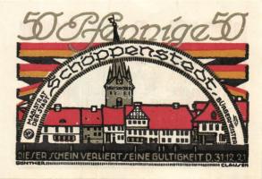 Német Birodalom/Weimari Köztársaság/ Schöppenstedt 1921. 50Pf(10x) összesen 10klf db, teljes sor T:I...