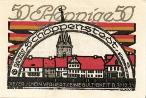 Német Birodalom/Weimari Köztársaság/ Schöppenstedt 1921. 50Pf(10x) összesen 10klf db, teljes sor T:I...