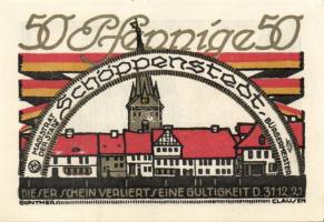 Német Birodalom/Weimari Köztársaság/ Schöppenstedt 1921. 50Pf(10x) összesen 10klf db, teljes sor T:I...