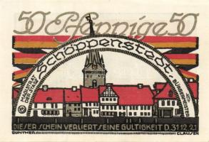 Német Birodalom/Weimari Köztársaság/ Schöppenstedt 1921. 50Pf(10x) összesen 10klf db, teljes sor T:I...