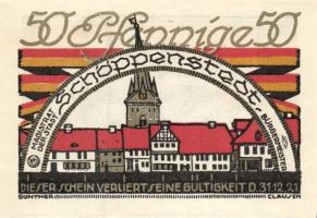 Német Birodalom/Weimari Köztársaság/ Schöppenstedt 1921. 50Pf(10x) összesen 10klf db, teljes sor T:I...