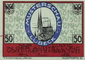 Német Birodalom/Weimari Köztársaság/ Lübeck 1921. 50Pf(5x) 5klf db, teljes sor T:I,I-